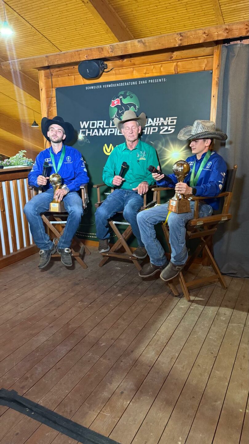 World Reining Championships 2025: l'Italia continua a dominare a Givrins 4 Gabriele Costantini oro e Pietro Sala argento individuali Ypoung Pro durante un'intervista