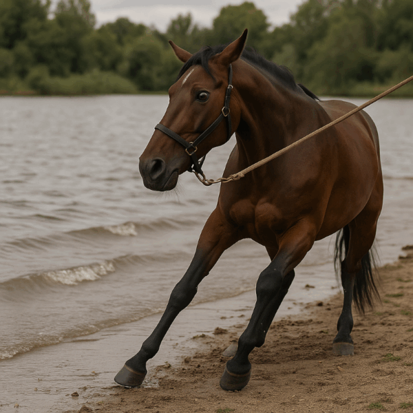 cavallo paura dell'acquA.