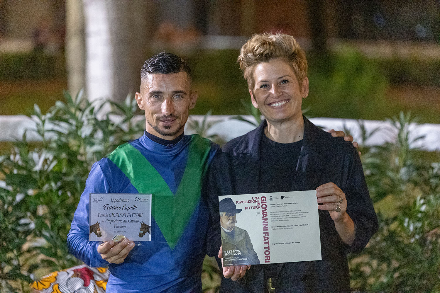 Ippodromo Federico Caprilli: resoconto giornata di corse di domenica 24 agosto 2025 1 Premiazione Premio Giovanni Fattori