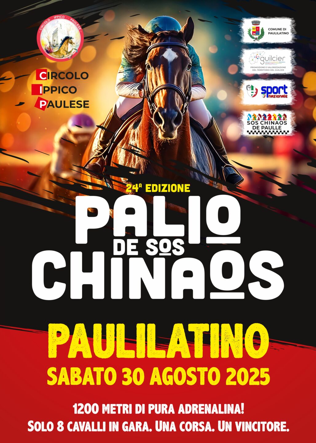 Cavalli e tradizione: Paulis si prepara al Palio de Sos Chinaos. 1 Palio Chinaos Sardegna locandina