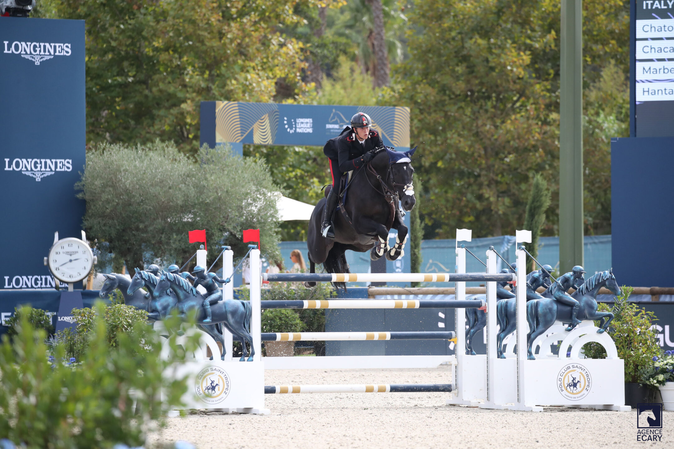 Italia in Finale a Barcellona dopo il secondo posto nella Longines League of Nations di St. Tropez 2 LLN 2025 Giacomo Casadei Marbella du Chabli ©Ecary