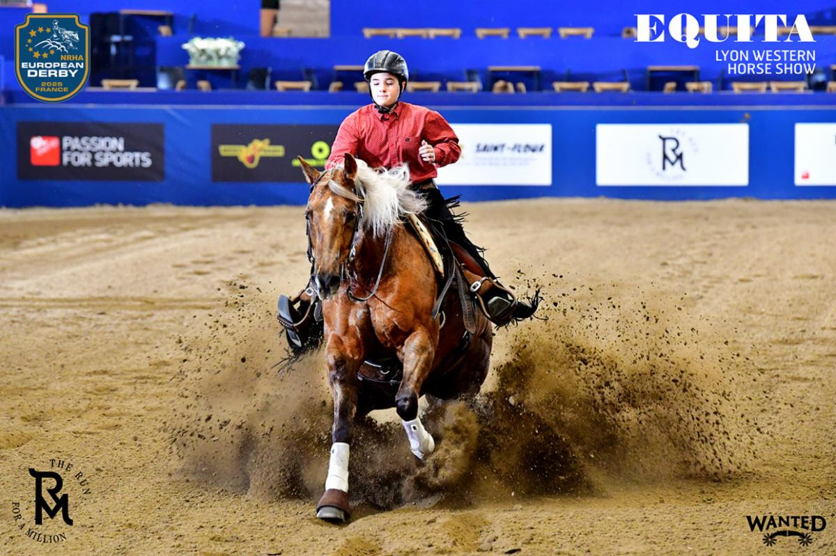 Reining a Lione: grandi prestazioni e qualifiche per The Run For A Million a Equita Lyon 3 Emanuel Gebert Wimpys Wanna Dance