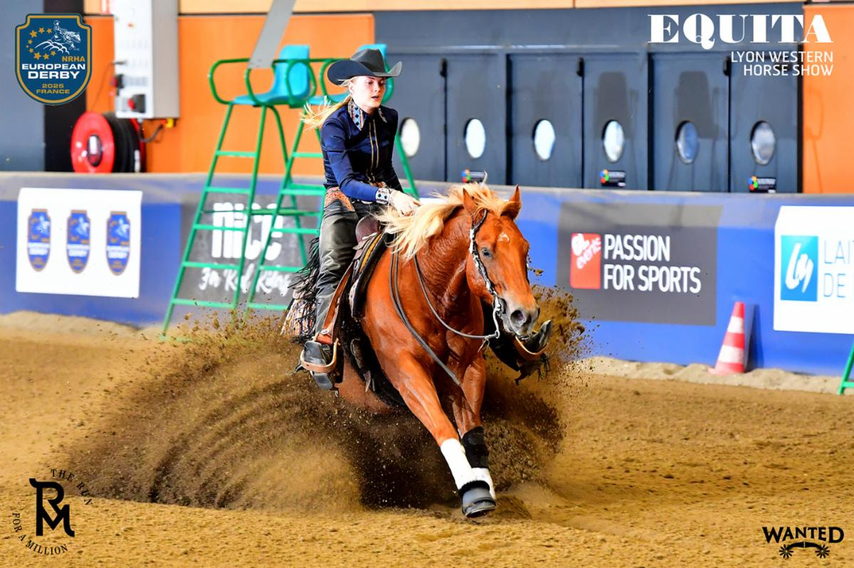 Reining a Lione: grandi prestazioni e qualifiche per The Run For A Million a Equita Lyon 2 Pauline Engel Voodoos Shootingstar