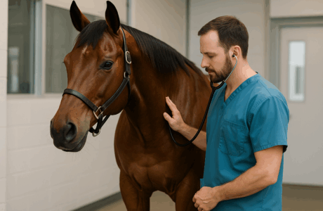 Quarter horse in clinica