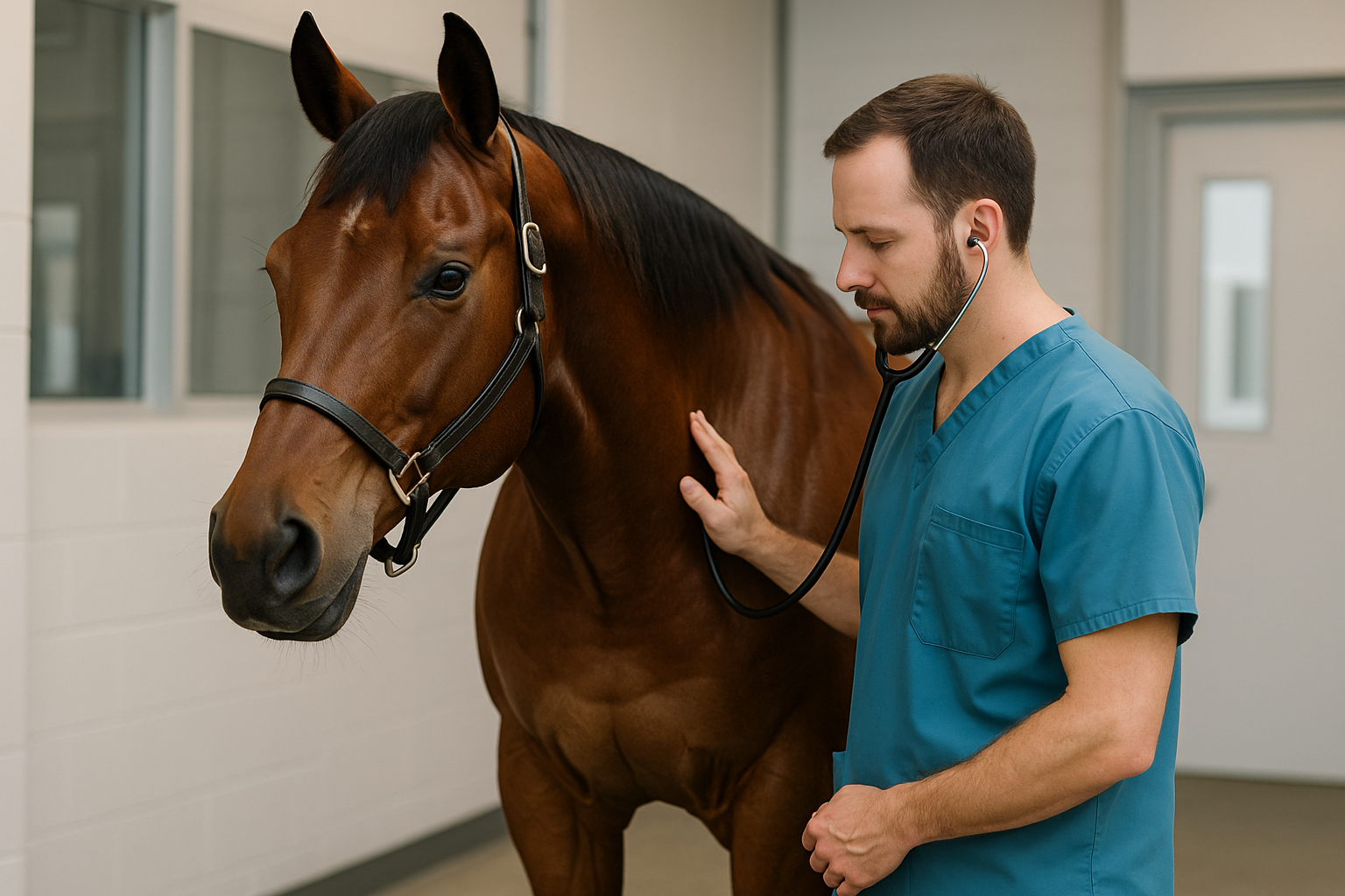 Quarter horse in clinica
