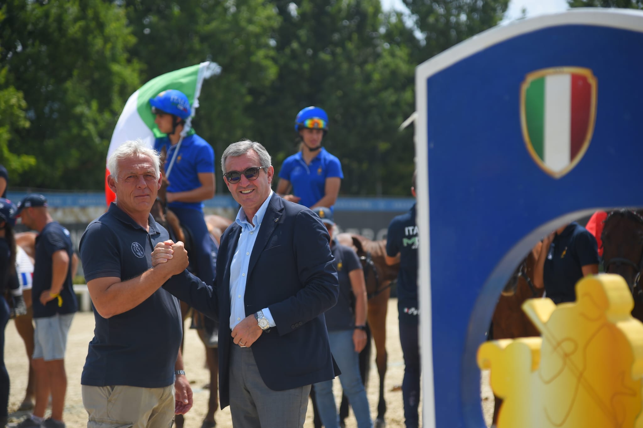 Andrea Piazza e il Presidente della FISE Marco Di Paola
