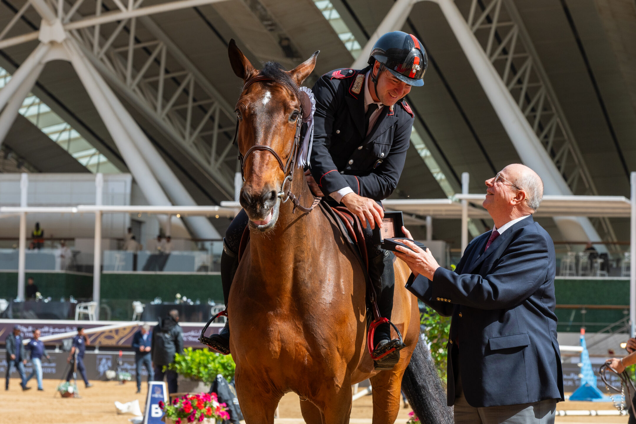 Emanuele Gaudiano ITA and Julius.D 3rd at CSI3 – 145cm Doha Equestrian Tour 2026 week 4 H.H. The Father Amirs Prix 28th to 31st of January 2026 Doha Qatar. PC CDET Lukasz Kowalski 9809