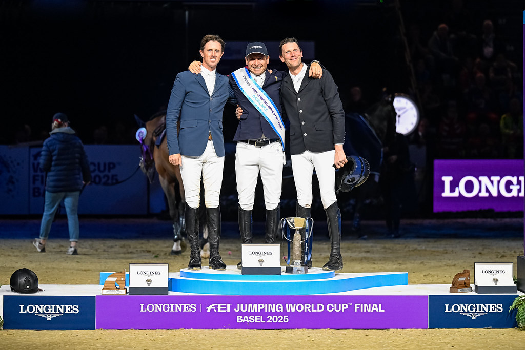FEI World Cup Finals 2025 Basel Ben Maher, Julien Epaillard and Kevin Staut