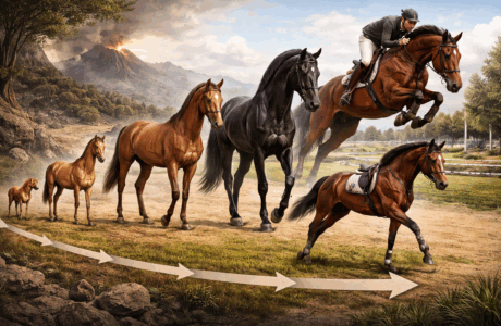 Evolution of the horse in time