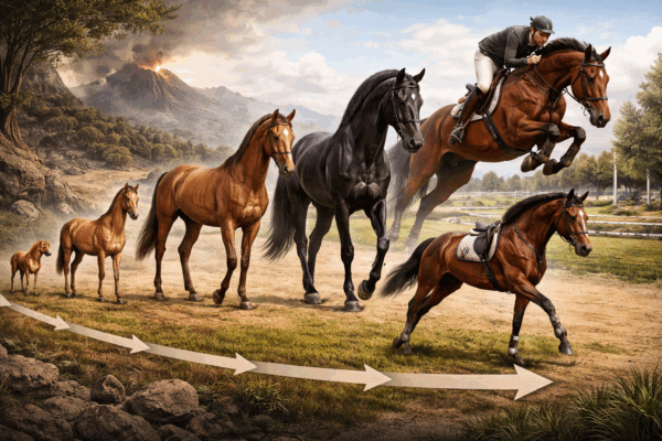 Evolution of the horse in time