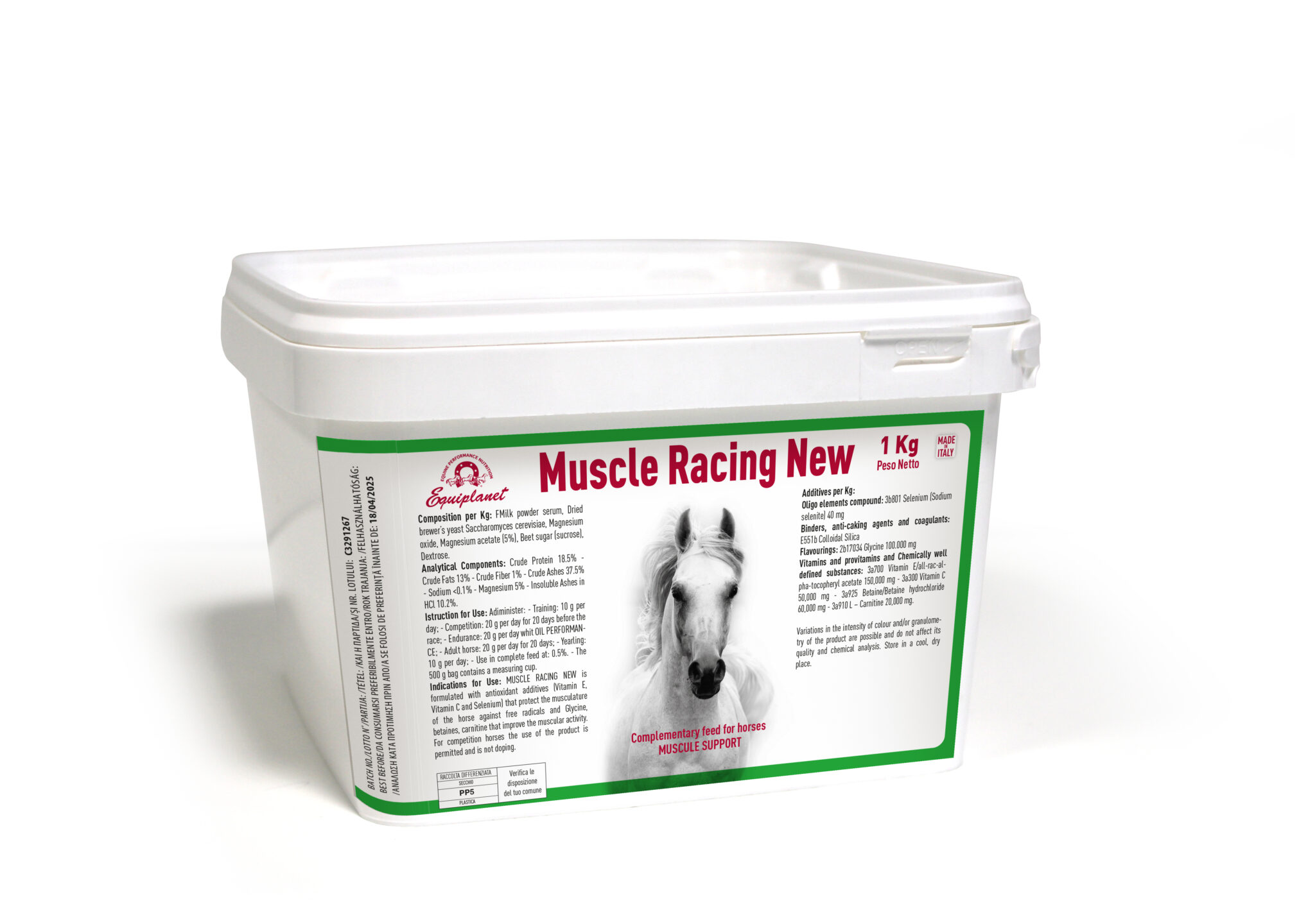 Nutrizione di fine inverno nel cavallo da salto ostacoli 5 Secchiello cubo 1 L Muscle Racing New 2024