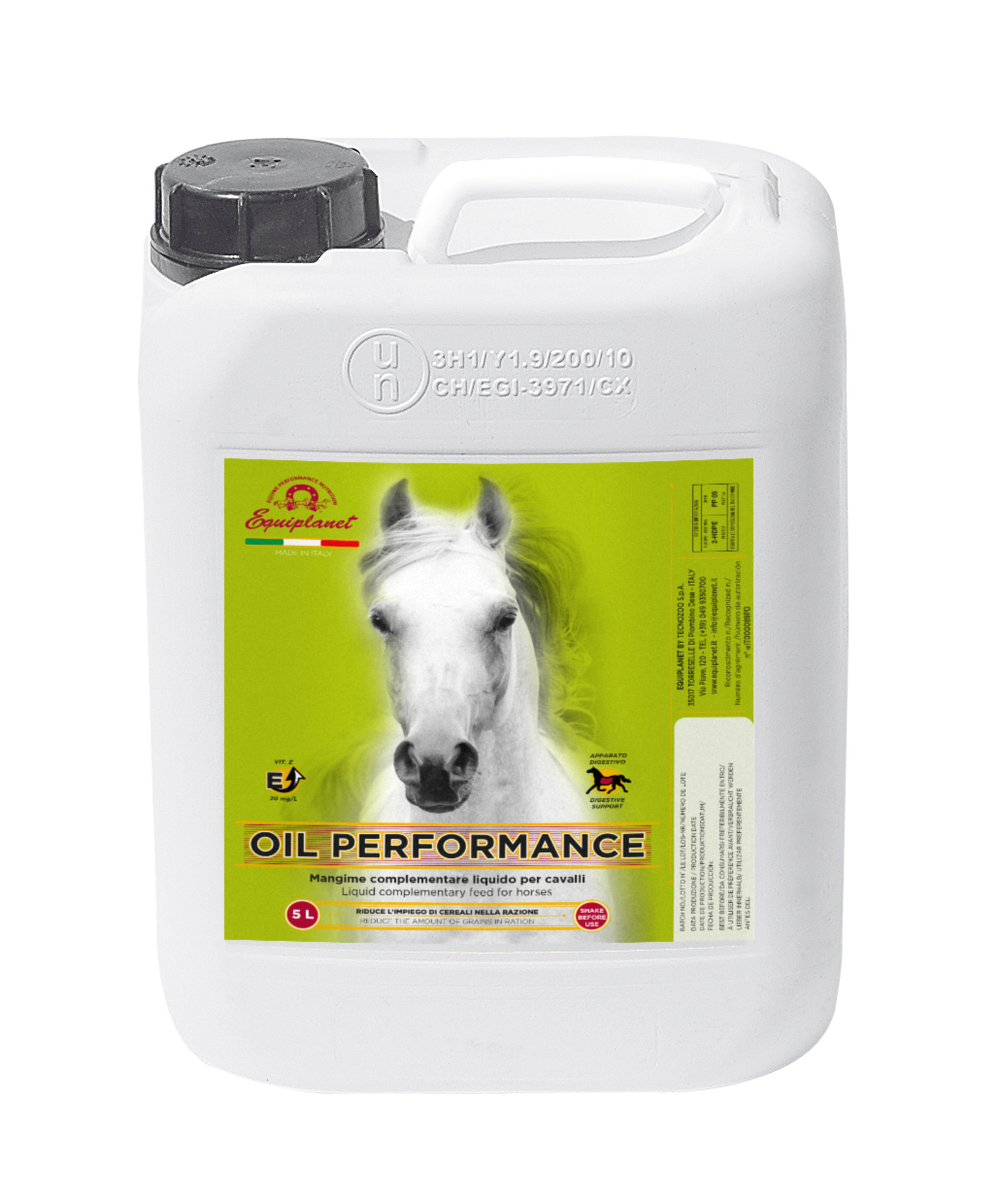 Nutrizione di fine inverno nel cavallo da salto ostacoli 4 Tanica 5 litri Oil Perfomance