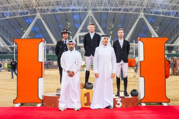 emanuele gaudiano ita harry charles gbr pieter devos bel doha equestrian tour 2026 week 5 h.h. amirs sword 2026 11th to 14th of february 2026 doha qatar. pc cdet lukasz kowalski. 2295