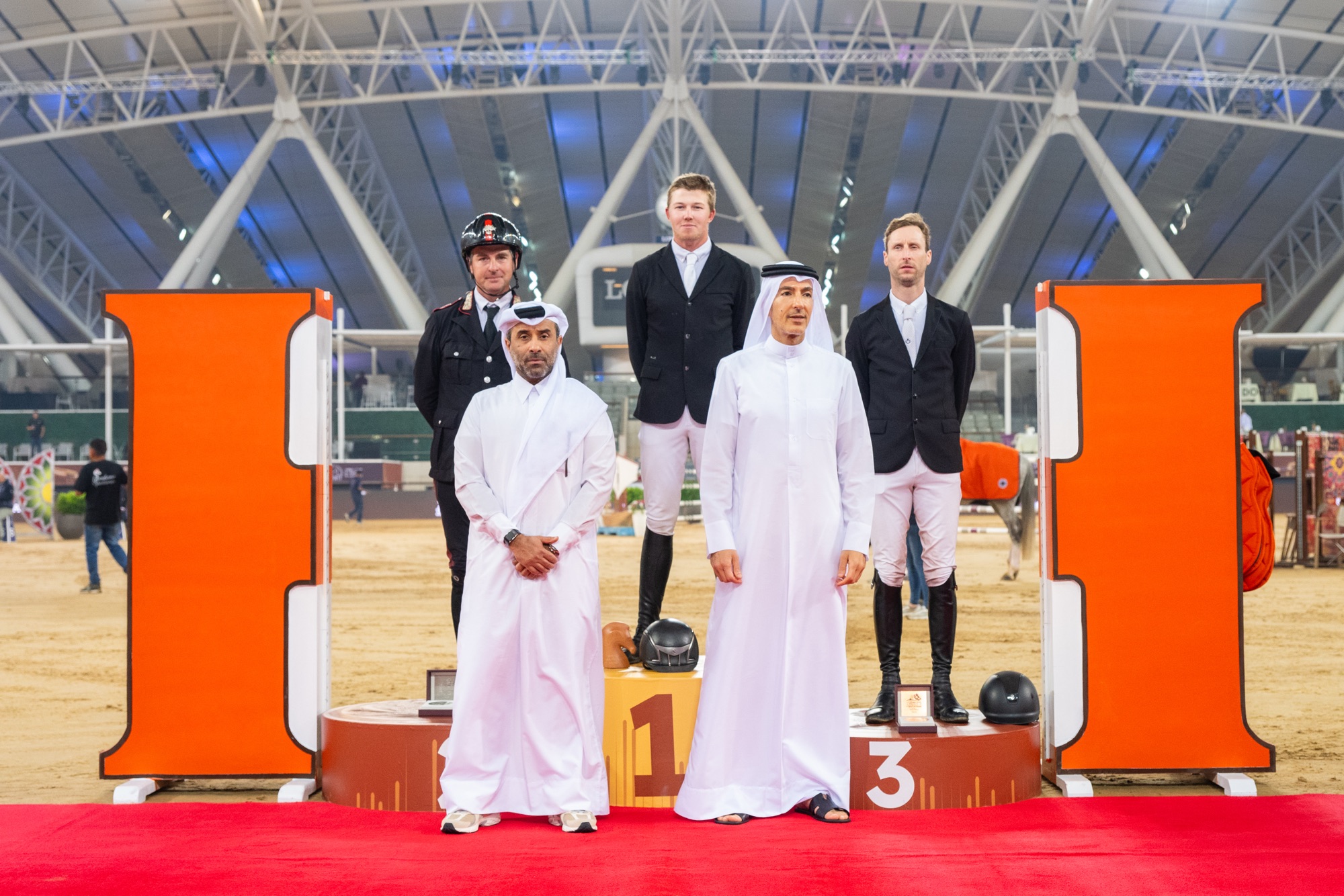 emanuele gaudiano ita harry charles gbr pieter devos bel doha equestrian tour 2026 week 5 h.h. amirs sword 2026 11th to 14th of february 2026 doha qatar. pc cdet lukasz kowalski. 2295