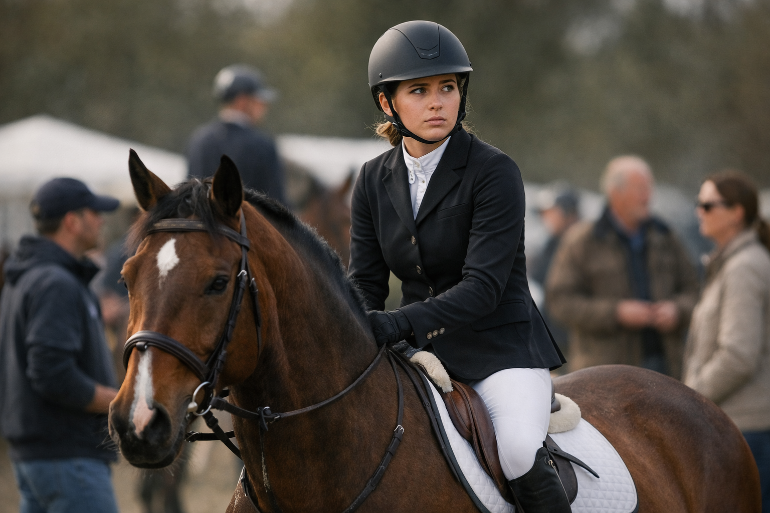 Paura del giudizio a cavallo in campo prova