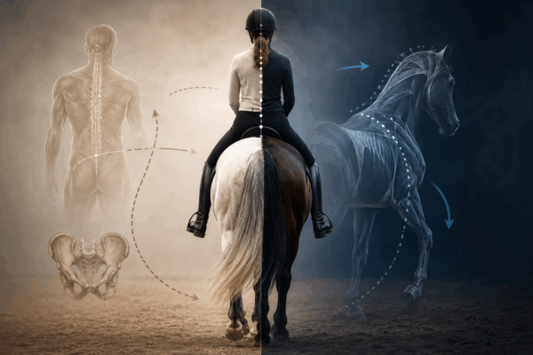 Le asimmetrie del cavaliere si ripercuotono sul cavallo