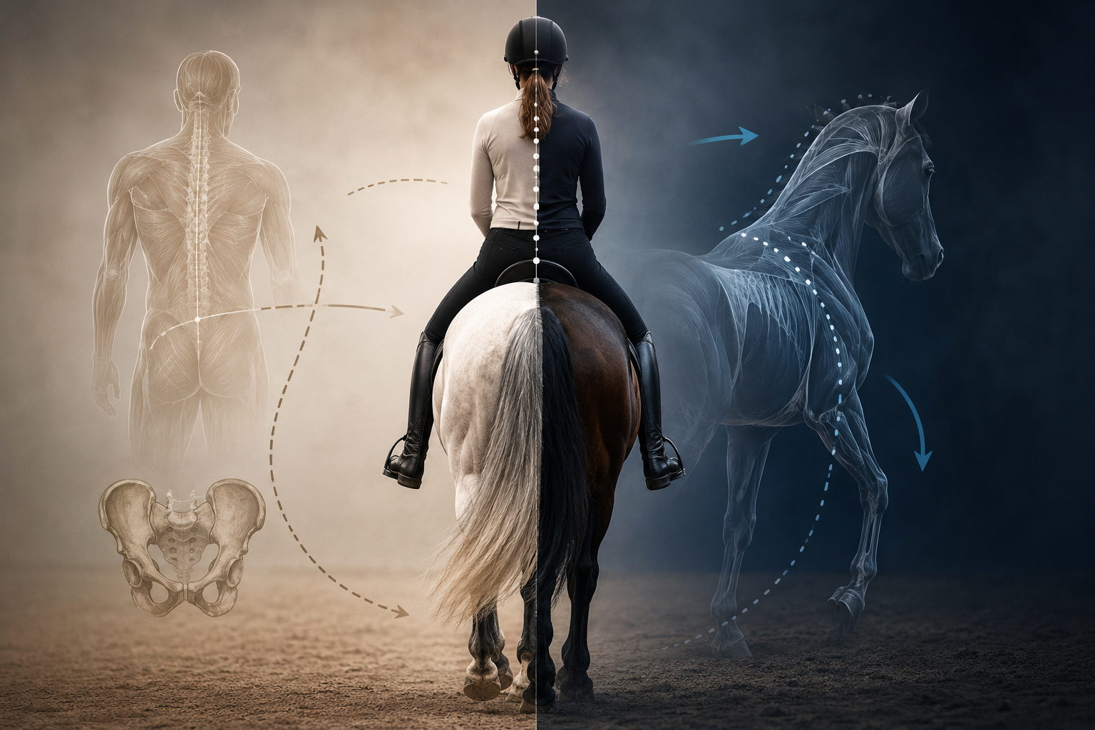 Le asimmetrie del cavaliere si ripercuotono sul cavallo