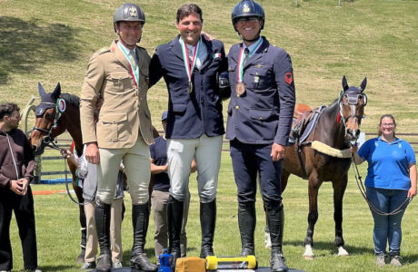 Podio del Campionato Italiano Assoluto Senior Telepass di Concorso Completo