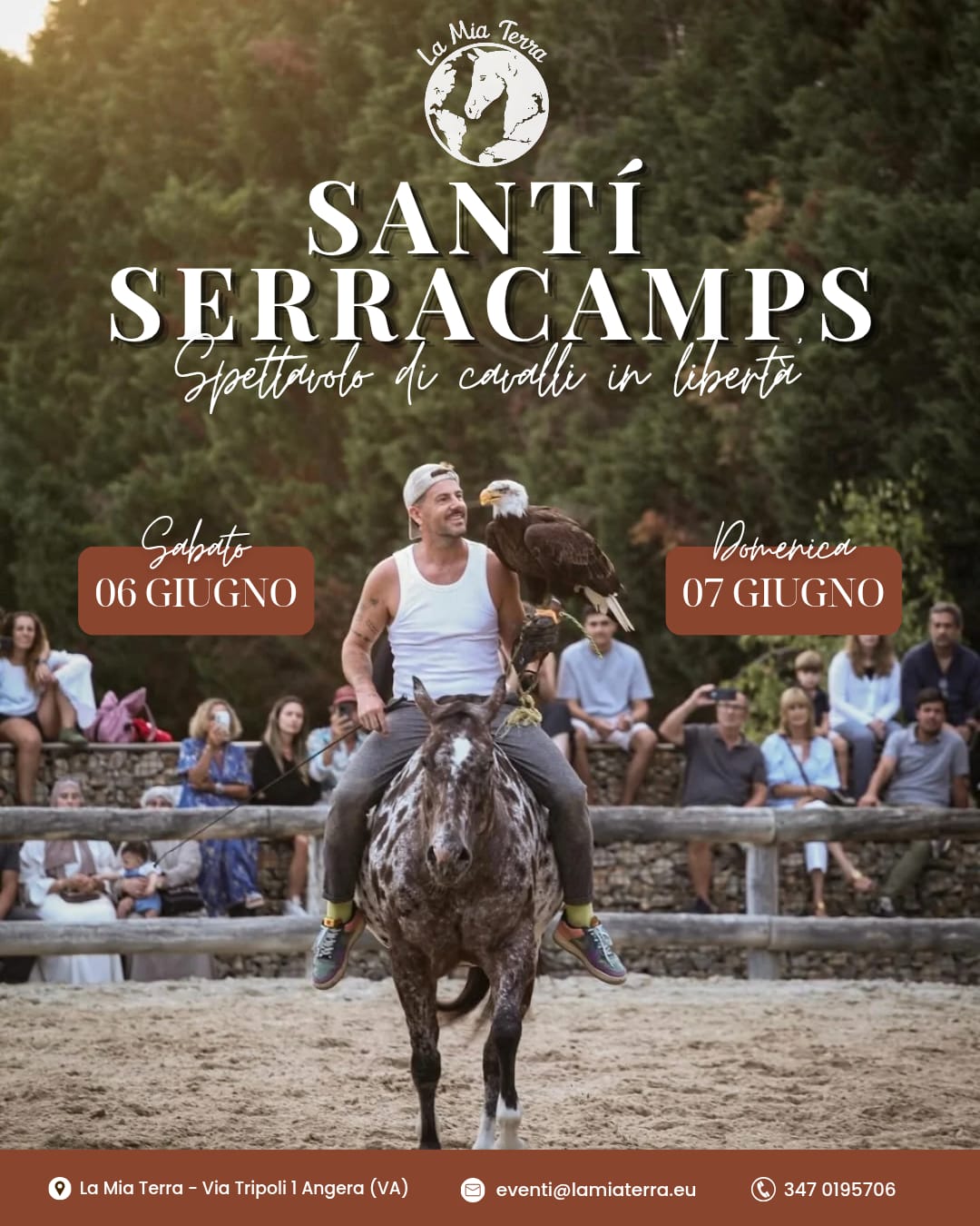 Show di Santì Serracamps con i suoi cavalli in libertà