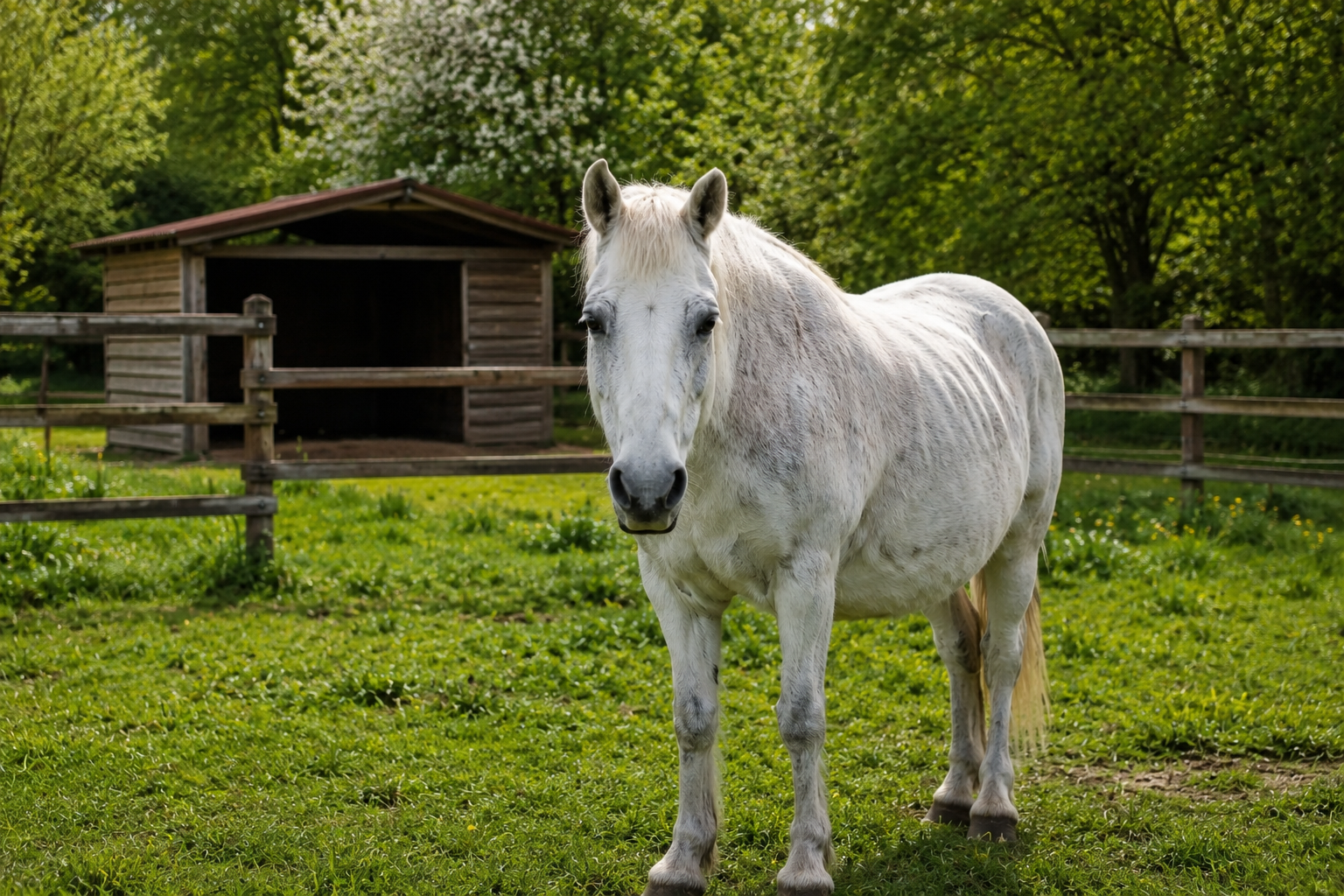 Il cavallo anziano al paddock, come garantirgli serenità, attenzioni e benessere dopo una vita insieme.