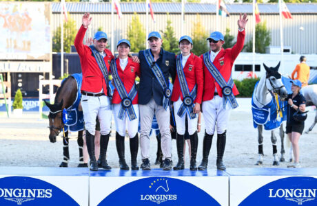 The German quartet of Maximilian Lill, Britt Roth, Chef d’equipe Ralf Runge, Justine Tebbel and Tobias Longines EEF Series Budapest