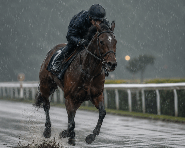 Montare a cavallo sotto la pioggia: quando il terreno diventa un rischio e cosa succede nelle gare.