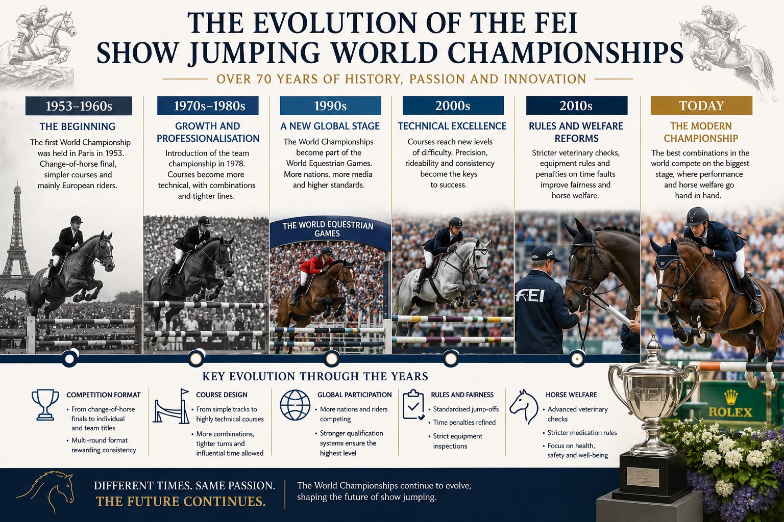 evoluzione del Campionato del Mondo FEI di Salto Ostacoli 1